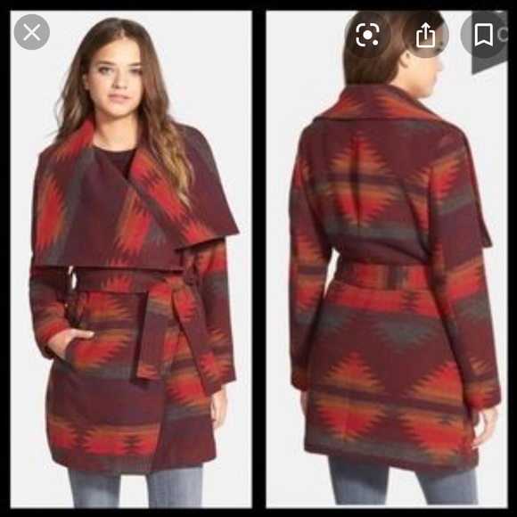 aztec wrap coat
